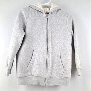Youth Sherpa Lined Zip Hoodie, Highland Originals, Heather Grey sz 10/12
